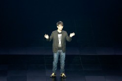 Video game creator Hideo Kojima unveils his new game on stage during the PlayStation E3 2016 Press Conference on June 13, 2016.