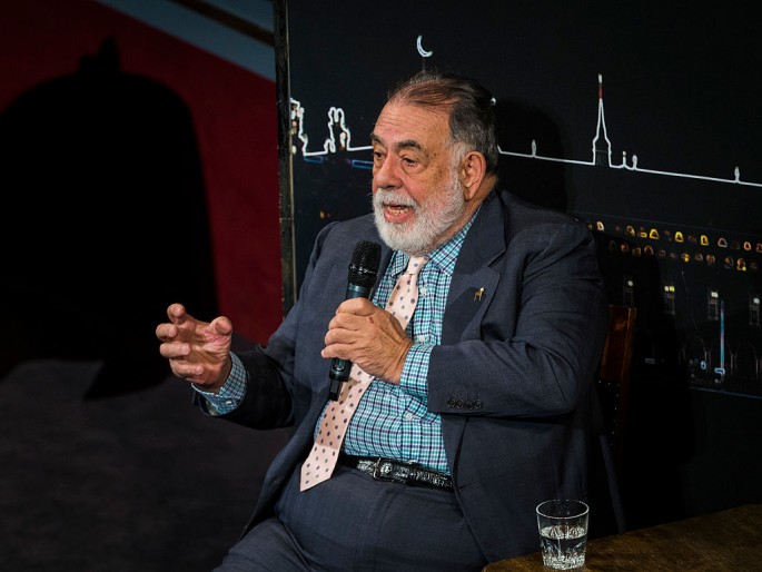 Francis Ford Coppola participates in a Q&A session at the Stockholm Film Festival on Nov. 10, 2016 in Stockholm, Sweden.