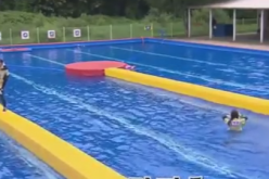 South Korean variety show 'Running Man' episode 304 is held in a swimming pool.   