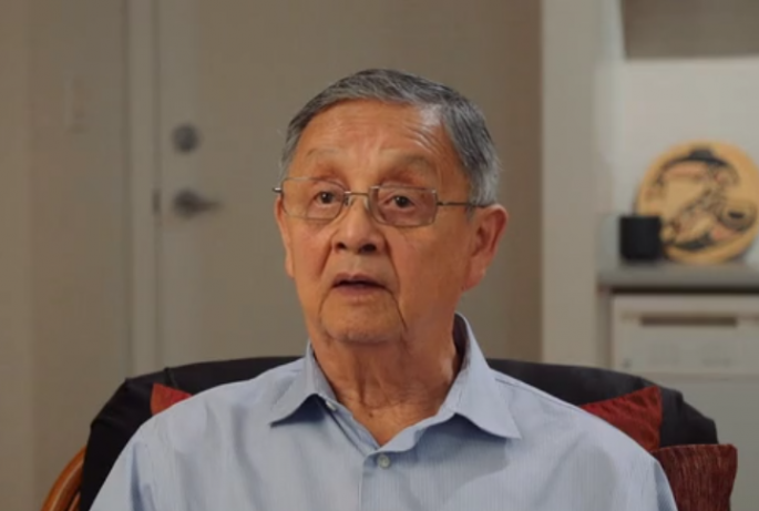 Larry Grant, in a still from All Father's Relations, shares his experience of reuniting with his father's family in China.