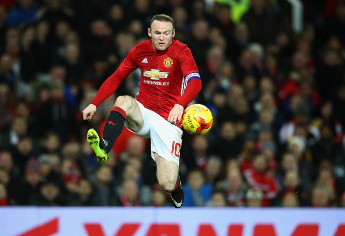 United captain Wayne Rooney was also ranked as the fifth most popular soccer player in China's social media.