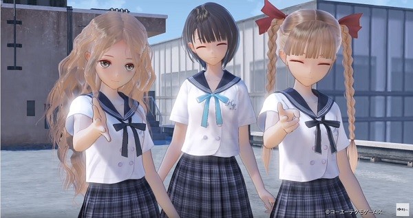 The "Blue Reflection" girls plays a mini-game against the players.