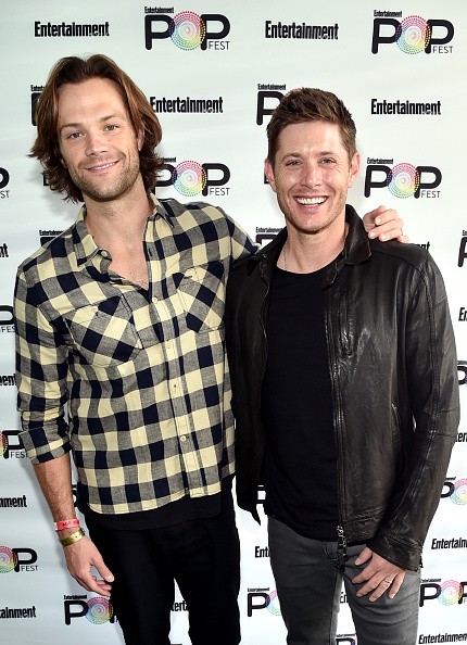 "Supernatural" stars Jared Padalecki (L) and Jensen Ackles attend Entertainment Weekly's PopFest at The Reef on October 29, 2016 in Los Angeles, California. 
