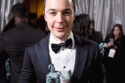 Actor Jim Parsons recipient of the Outstanding Cast in a Motion Picture award for 'Hidden Figures', poses backstage during The 23rd Annual Screen Actors Guild Awards at The Shrine Auditorium on January 29, 2017 in Los Angeles, California. 