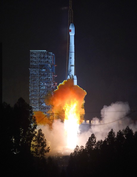 A Long March-3B carrier rocket is launched with the Gaofen-4 Satellite in Xichang in southwest China's Sichuan Province.