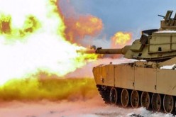 An M1A2 Abrams main battle tank of the U.S. Army 3rd Armored Brigade Combat Team now deployed to Poland fires its 120 mm gun.                     