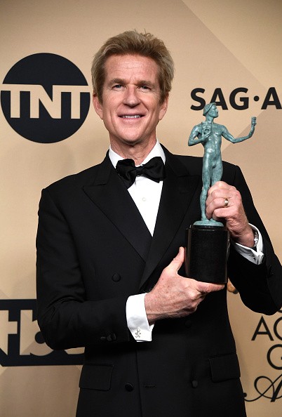 Actor Matthew Modine posed in the press room during The 23rd Annual Screen Actors Guild Awards at The Shrine Auditorium on Jan. 29 in Los Angeles, California. 