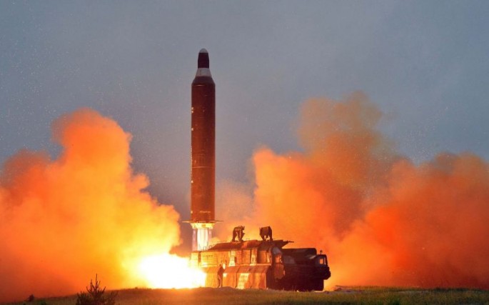 Launch of a Hwasong-10 (Musudan) mobile intermediate-range ballistic missile (IRBM).               