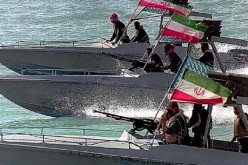 Fast patrol craft of the Revolutionary Guards Navy.                         