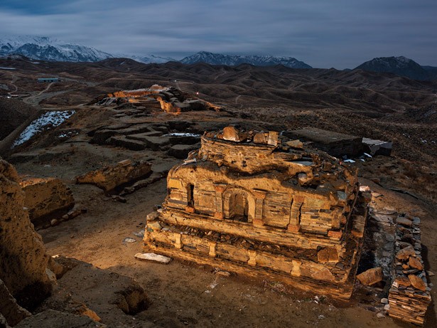 Located 25 miles outside Kabul, Afghanistan, the site the Chinese mining companies have zoned is the location of an ancient Buddhist walled city called Mes Aynak.