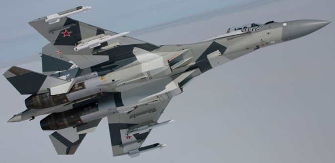 Su-35S of the Russian Air Force.                