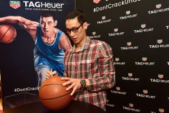 Jeremy Lin attends the launch of the new TAG Heuer boutique at Bloomingdale's 59th Street store.