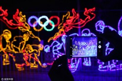 Winter Olympic Games-themed lantern fair in Beijing's Garden Expo Park, Feb. 4, 2017.