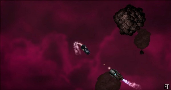 A spaceship fights an enemy raiding spaceship in "Sunless Skies."