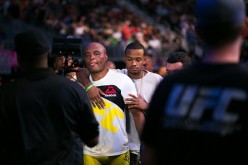 Anderson Silva exits the Octagon after his fight against Daniel Cornier during the UFC 200 event at T-Mobile Arena on July 9, 2016 in Las Vegas, Nevada.