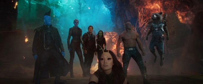 The team of 'Guardians of the Galaxy Vol. 2' stand together.