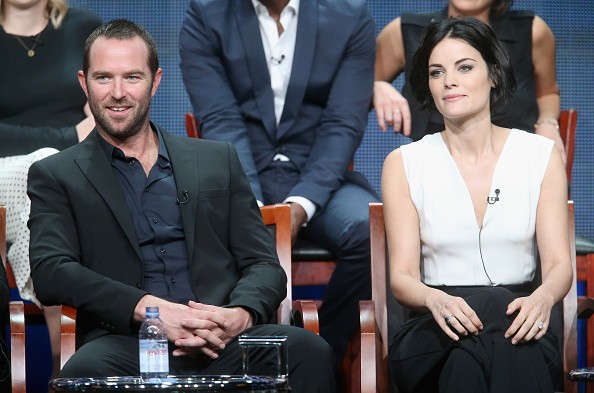 Sullivan Stapleton and Jaimie Alexander speak onstage during NBC's 'Blindspot' panel discussion at the NBC Universal portion of the 2015 Summer TCA Tour held on August 13, 2015.