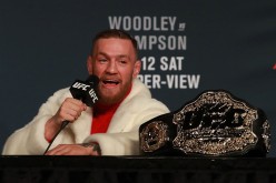  UFC Featherweight Champion Conor McGregor addresses the media during the UFC 205 press conference at The Theater at Madison Square Garden on November 10, 2016 in New York City. 
