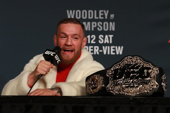  UFC Featherweight Champion Conor McGregor addresses the media during the UFC 205 press conference at The Theater at Madison Square Garden on November 10, 2016 in New York City. 