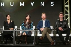 Actors Carrie-Anne Moss, Gemma Chan, Tom Goodman-Hill and Sam Palladio attend the AMC presentation of The SON, HUMANS Season 2, Better Call Saul Season 3 on January 14, 2017 in Pasadena, California. 