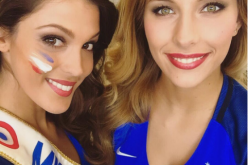 Miss Universe 2016 Iris Mitteneare and Miss France 2014 Camille Cerf
