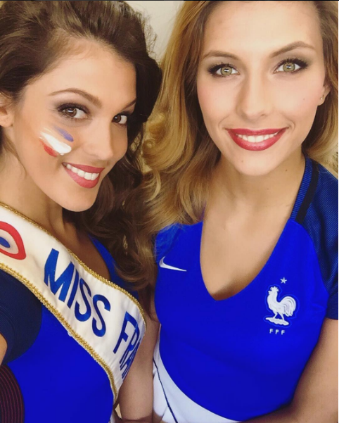 Miss Universe 2016 Iris Mitteneare and Miss France 2014 Camille Cerf