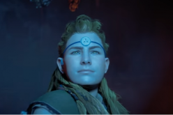 Aloy as she readies herself to fight the mechanized beasts in 