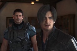 Chris Redfield and Leon S. Kennedy face an off-screen enemy in 'Resident Evil: Vendetta.'