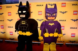 Action Figures and Statues of 'The Lego Batman Movie' on display for the New York Screening at AMC Loews Lincoln Square 13 on February 9, 2017 in New York City.