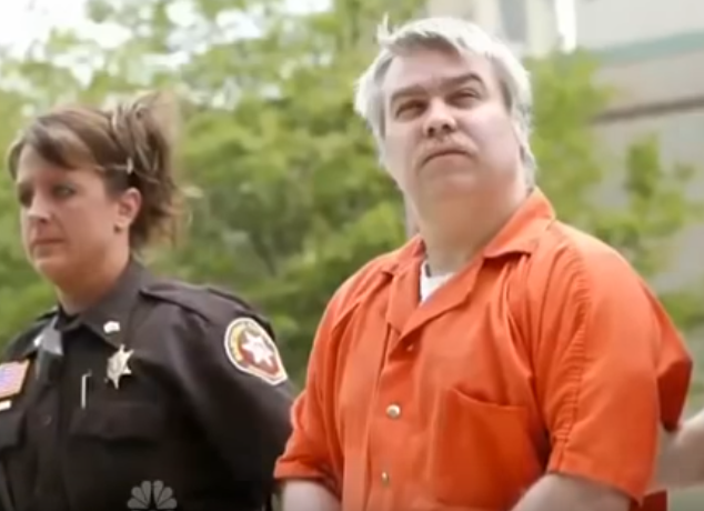 Steven Avery, the star of "Making a Murderer," who was convicted of killing and raping photographer Teresa Halbach, was seen assisted by police officers in one of his trials. 