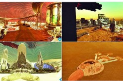 Concept drawings for the UAE's City on Mars 2117.                   