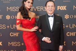 Miss Universe 2016 Pia Wurtzbach and Chairman Okada of Okada hotels pose for the cameras at the SMX in Pasay City. Miss Universe VIPs walked the red carpet at the SMX in Pasay City a day before the co