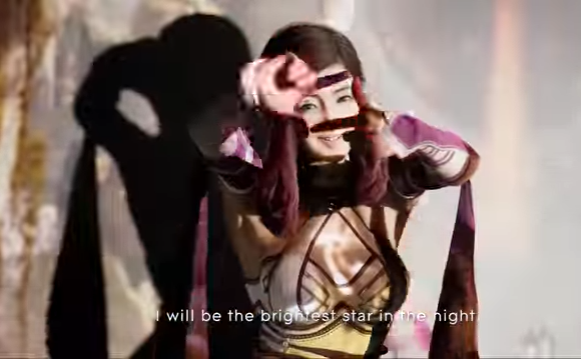Shinbi wears a sweet smile on her "Paragon" announcement trailer.