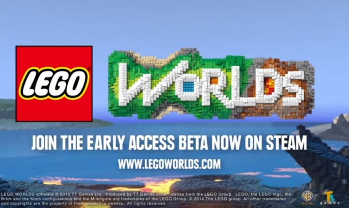 The Lego Worlds logo is displayed below the invitation for gamers.