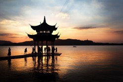 The West Lake is one of the more popular tourist spots in Zhejiang Province.