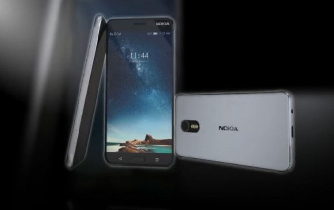  Three angles of a smartphones are displayed to showcase its features. 