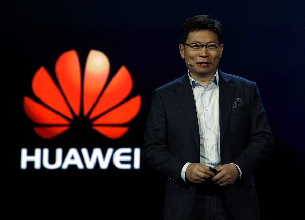 CEO of Huawei Consumer Business Group Richard Yu delivers a keynote address at CES 2017.
