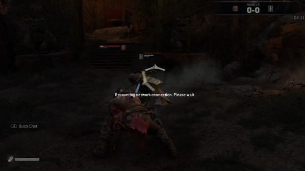 One of the matches that got disconnected in "For Honor."