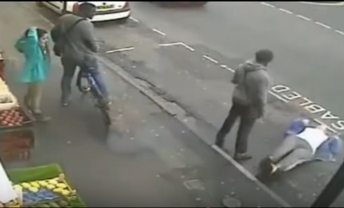 A CCTV footage showcases a man lying on the ground after receiving a deadly one punch from an assailant.