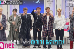 BTS members on the Feb. 23, Thursday, episode of the 
