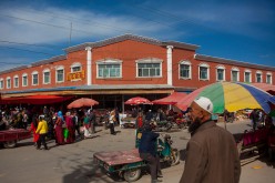 A market in Uyghur autonomous region selling fish from Pakistan.