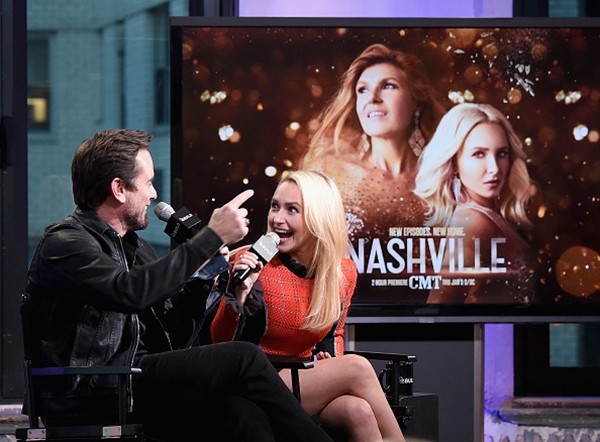 Charles Esten and Hayden Panettiere attend Build Presents Charles Esten & Hayden Panettiere Discussing 'Nashville' at AOL HQ on January 5, 2017 in New York City. 