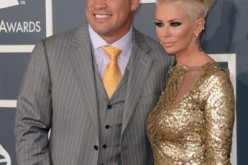 Tito Ortiz and Jenna Jameson arrive at the 55th Annual GRAMMY Awards at Staples Center on February 10, 2013 in Los Angeles, California.