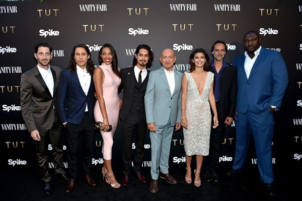 Iddo Goldberg, Peter Gadiot, Kylie Bunbury, Avan Jogia, Ben Kingsley, Sibylla Deen, Alexander Siddig, and Nonso Anozie as Vanity Fair and Spike celebrate the premiere of the new series 'TUT' at Chateau Marmont on July 8, 2015 in Los Angeles, California.