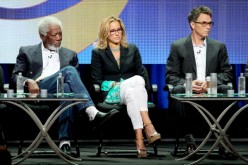 Morgan Freeman, Tea Leoni and Timothy Daly speak onstage at the 'Madam Secretary' panel during the CBS Network portion of the 2014 Summer Television Critics Association at The Beverly Hilton Hotel on July 17, 2014 in Beverly Hills, California. 