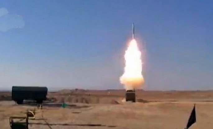 Iranians launch an S-300 SAM during the March 3 test.    