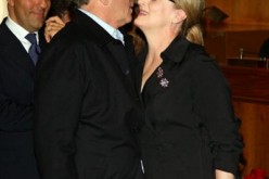 Meryl Streep kisses her husband Don Gummer as she receives the Marc'Aurelio award at a ceremony during Day 9 of the 4th International Rome Film Festival held at the Capital Hill on October 23, 2009 in Rome, Italy. 