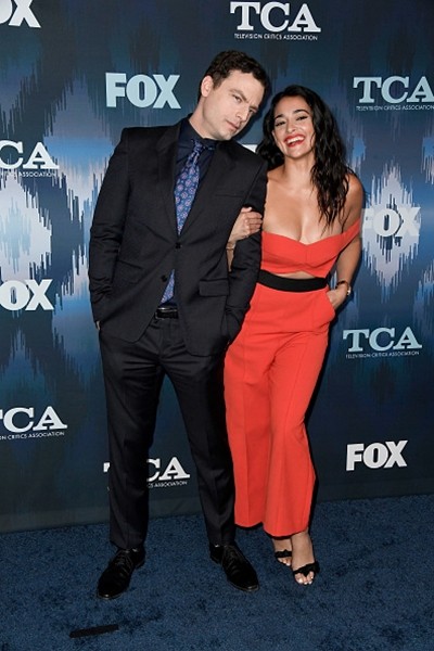 Justin Kirk and Natalie Martinez attend the FOX All-Star Party during the 2017 Winter TCA Tour at Langham Hotel on January 11, 2017 in Pasadena, California.