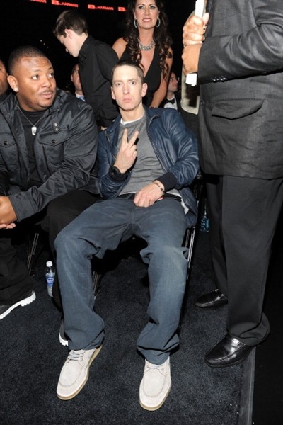 Rapper Eminem attends The 53rd Annual GRAMMY Awards held at Staples Center on February 13, 2011 in Los Angeles, California. 