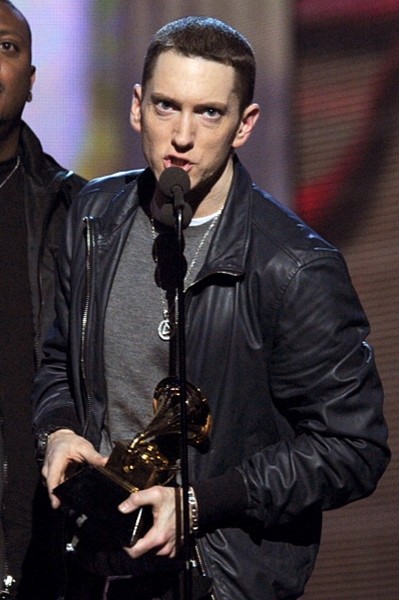 Eminem accepts an award onstage during The 53rd Annual GRAMMY Awards held at Staples Center on February 13, 2011 in Los Angeles, California. 